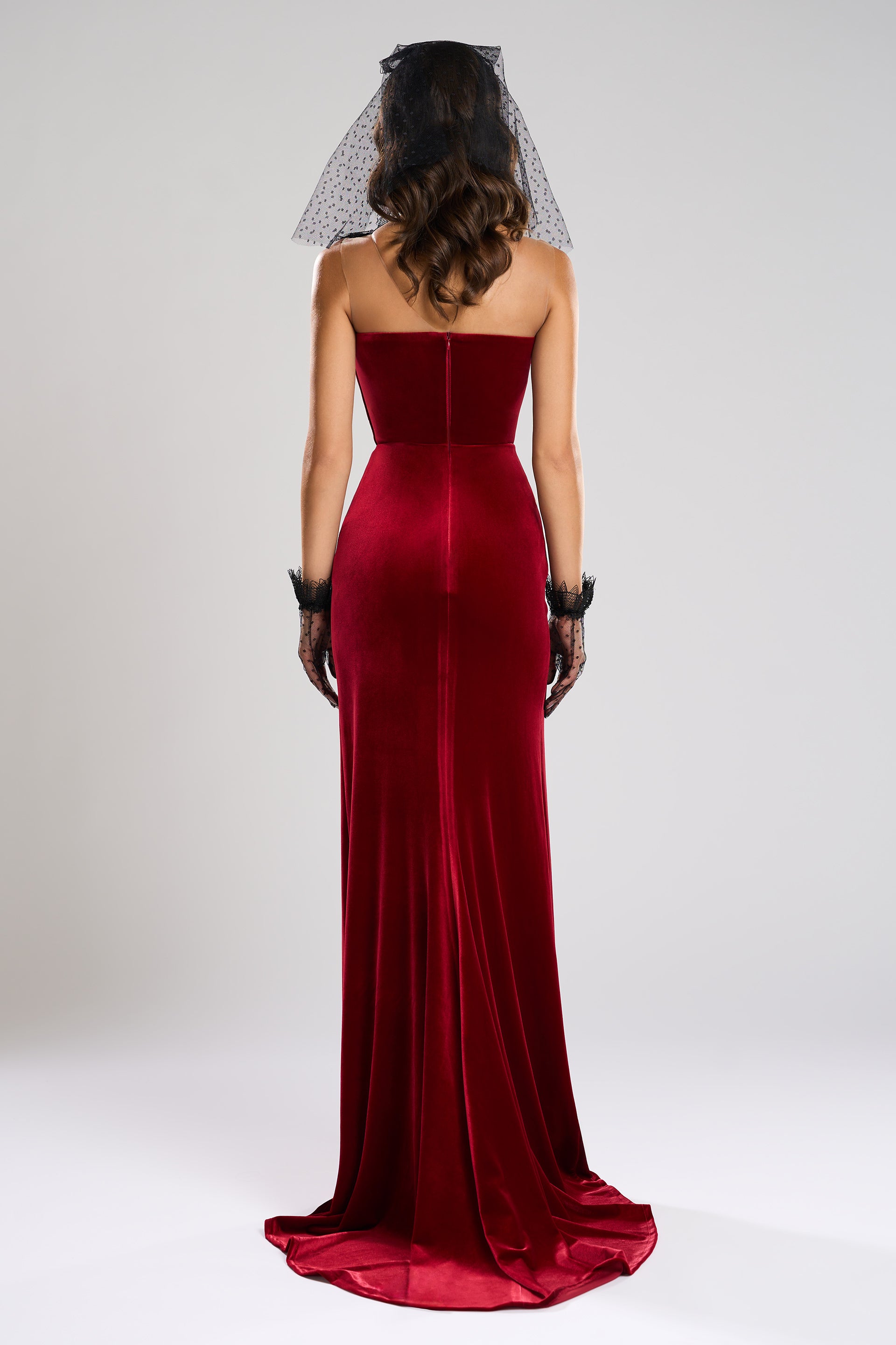 Velvet, long evening dress Grace CA1081