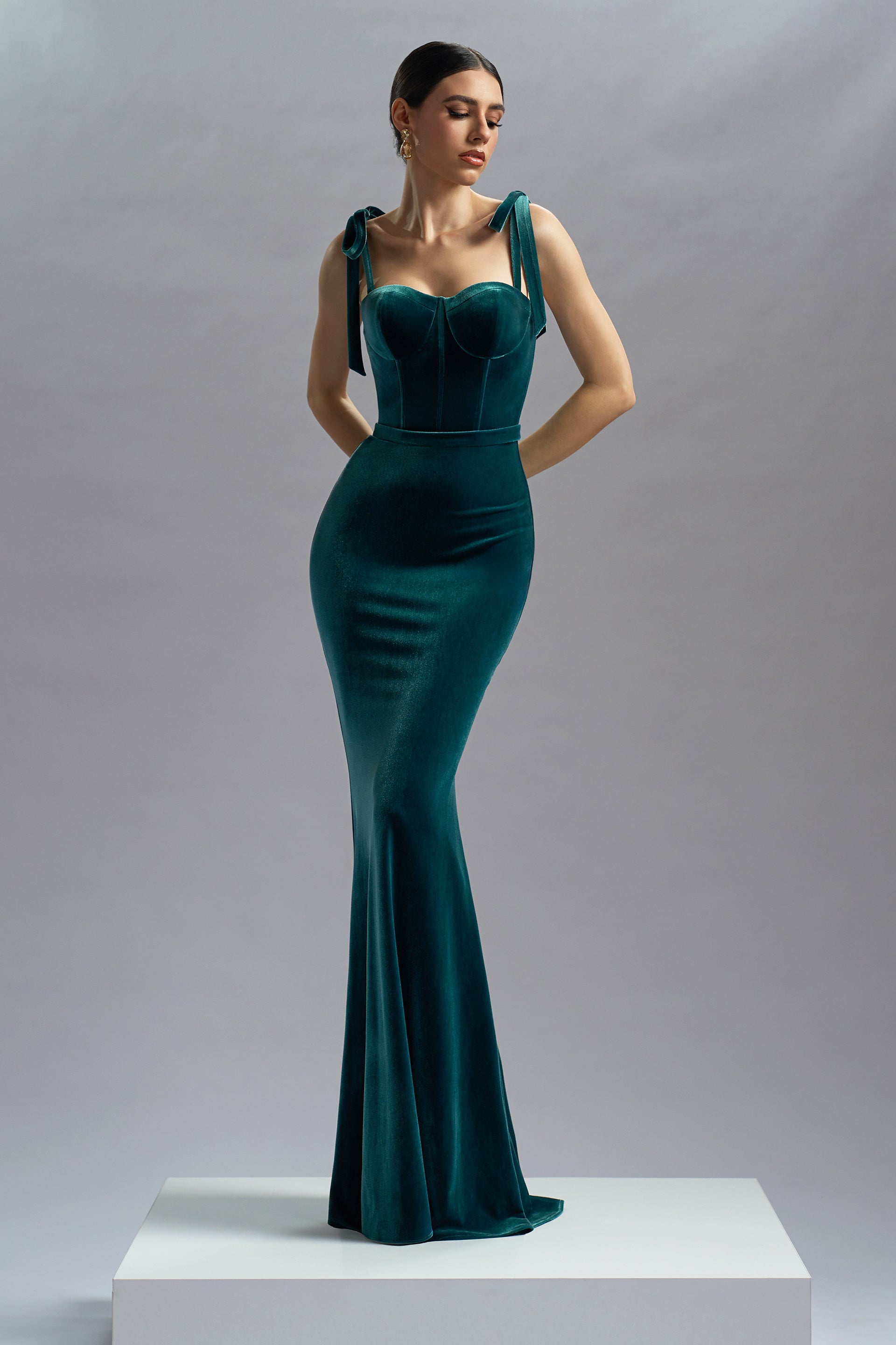 Long velvet evening dress Cybele CA60