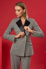100% premium wool silk collar Paris Jacket C114