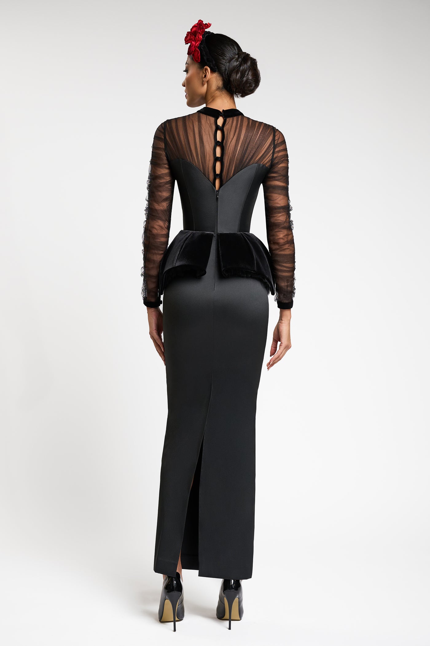 dress shirt collar Bridesmay Cocktail Dresses for Women 2024 Wedding Guest Midi with What to wear to Color:Florance Black With Belt Extra $25 style_v-neck