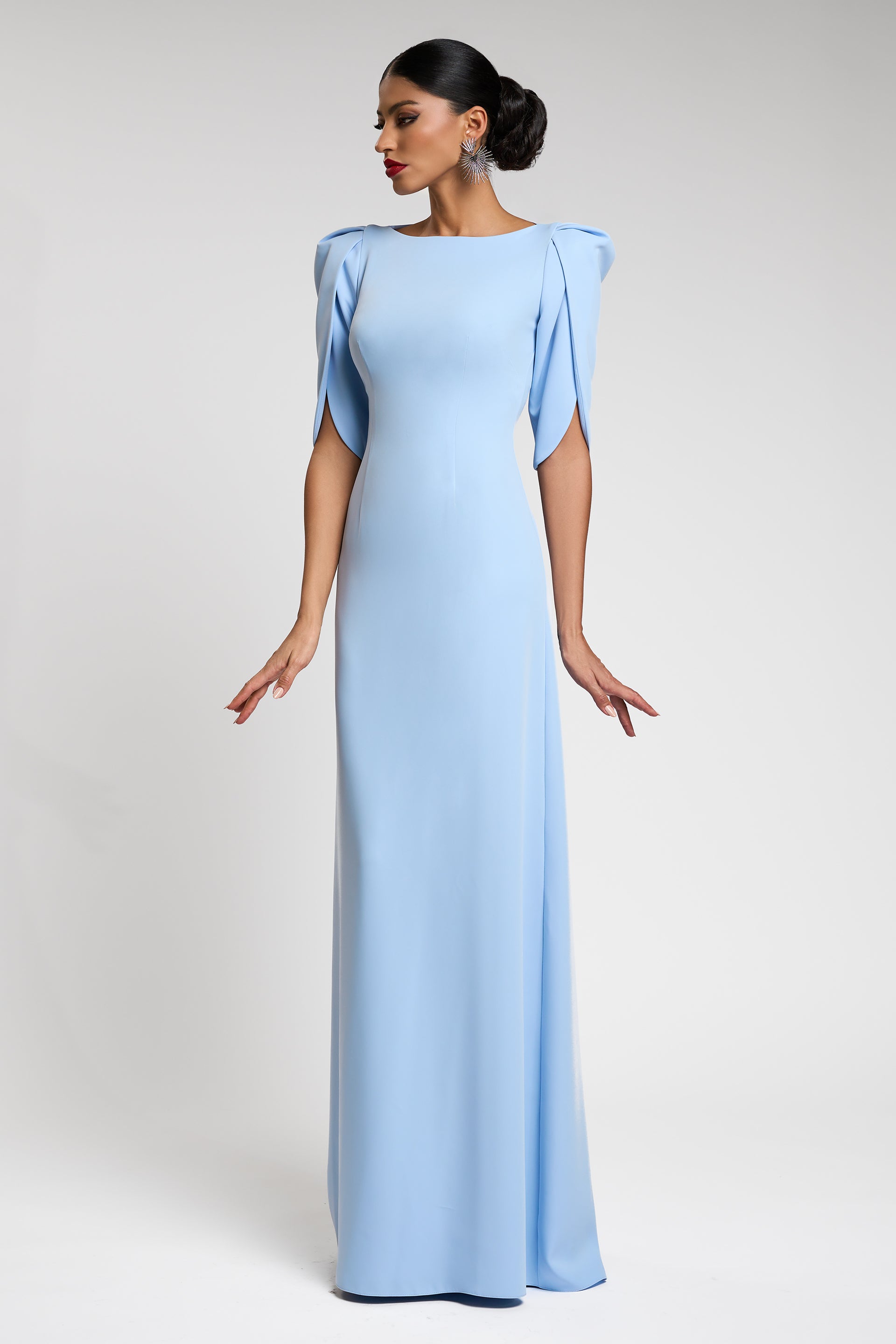 LIGHT BLUE EVENING DRESS