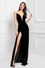 Velvet, long evening dress SKA1081