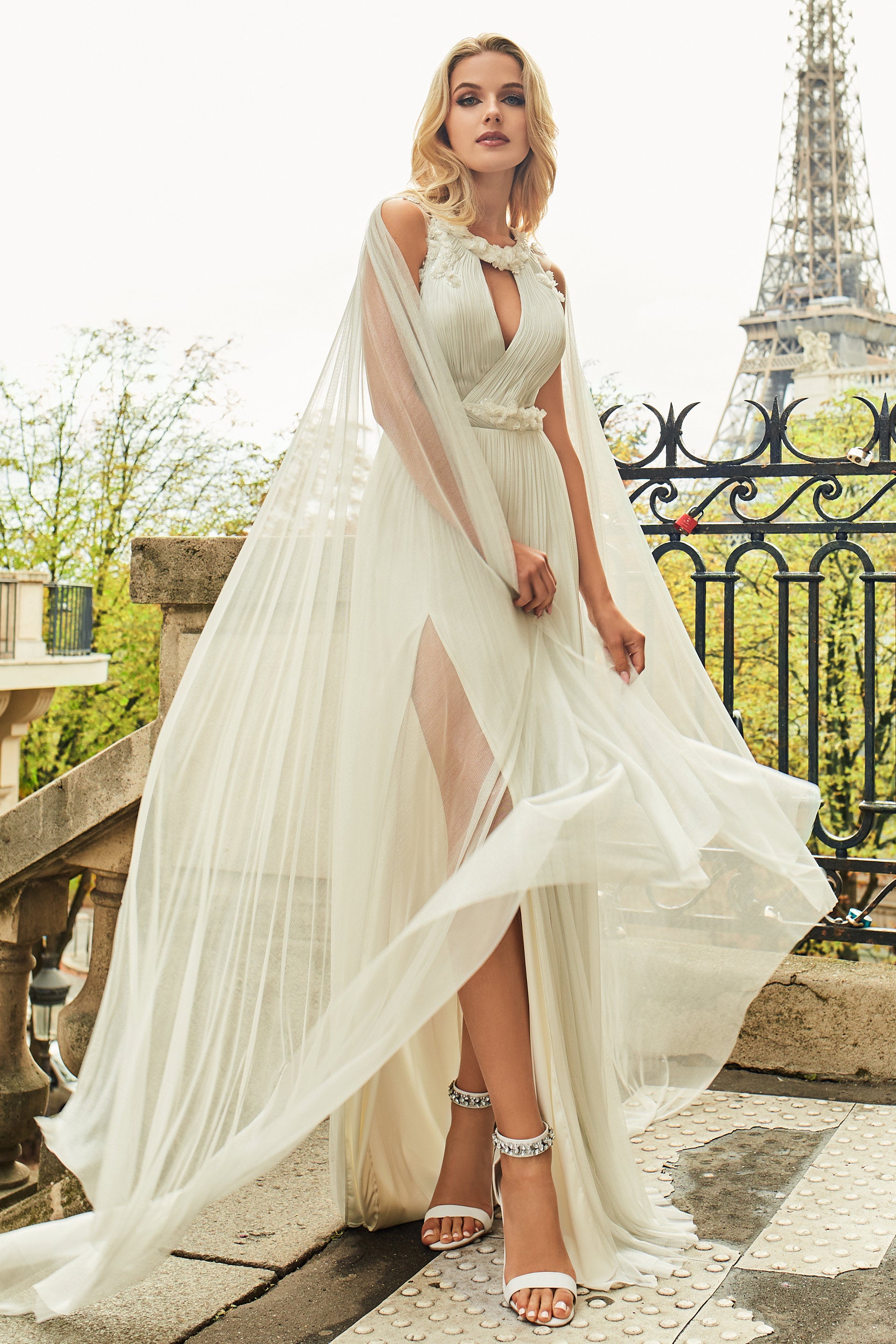 Amarose Bridal Dress Embellished with Crystals and Pearls - Blini